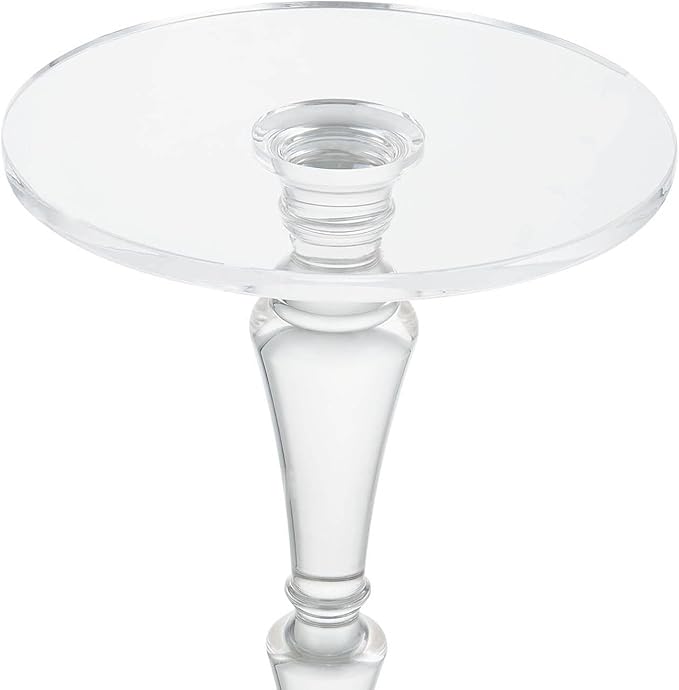 LIKENOW Furniture Acrylic Side Table, Acrylic End Table for Drinking Food,Clear Modern Small Tables for Living Room Bedroom Lobby,13.5''x13.5''x20'' High,9.48Lbs