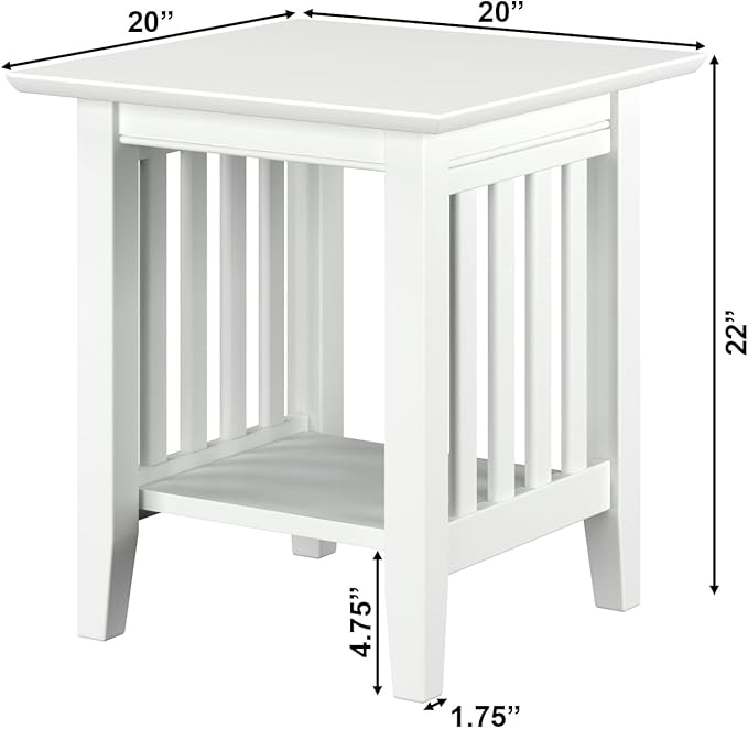 AFI, Mission End Table, White