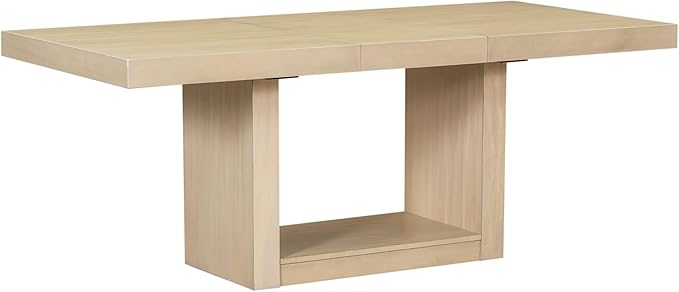 Ball & Cast 6 Piece Dining Table Set with 4 Upholstered Chairs & 1 Bench,Wooden Living Room Furniture for 6 W/ 78" Rectangle Kitchen Desk,for Restaurant,Home Bistro,Natural+Beige