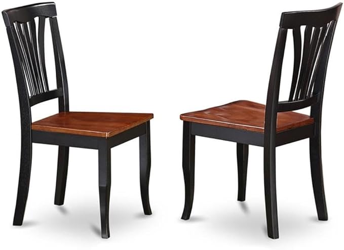 East West Furniture QUAV7-BCH-W 7 Piece Modern Dining Table Set Consist of a Rectangle Wooden Table with Butterfly Leaf and 6 Kitchen Dining Chairs, 40x78 Inch, Black & Cherry