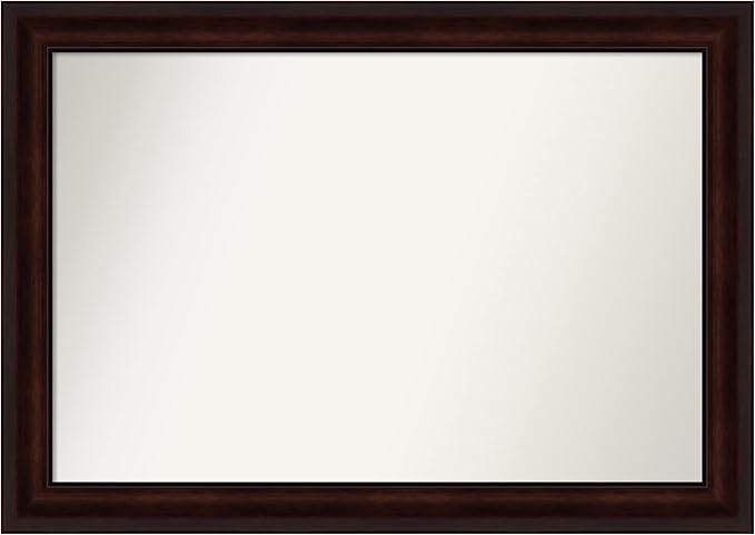 Amanti Art Silver Bathroom Mirror for Over Sink, 28x40 Classic Honey Silver Rectangle Vanity Mirror, Large Casual Frame, Hangs Horizonally and Vertically, Bathroom Wall Decor, Non-Beveled Edge