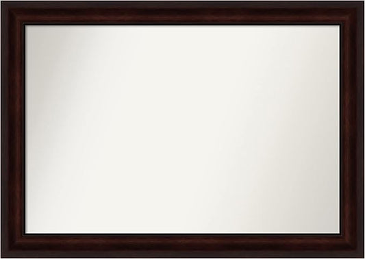 Amanti Art Silver Bathroom Mirror for Over Sink, 28x40 Classic Honey Silver Rectangle Vanity Mirror, Large Casual Frame, Hangs Horizonally and Vertically, Bathroom Wall Decor, Non-Beveled Edge