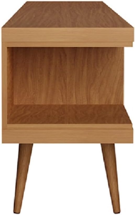 Manhattan Comfort Utopia 70.47" Freestanding Entertainment Center for Living Room, Mid Century Modern TV Stand with Shelves, Storage and Media Holes, Fits 65" Screens, 70.47 Inches, Maple