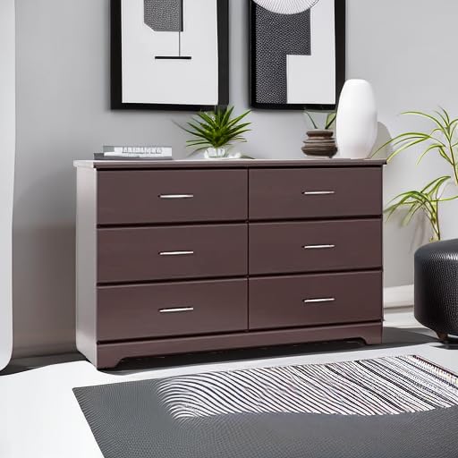 Storkcraft Brookside 6-Drawer Dresser (Espresso) – GREENGUARD Gold Certified, Nursery & Kids Storage, Nursery Essentials, Kids Room Storage, Durable Bedroom Dresser
