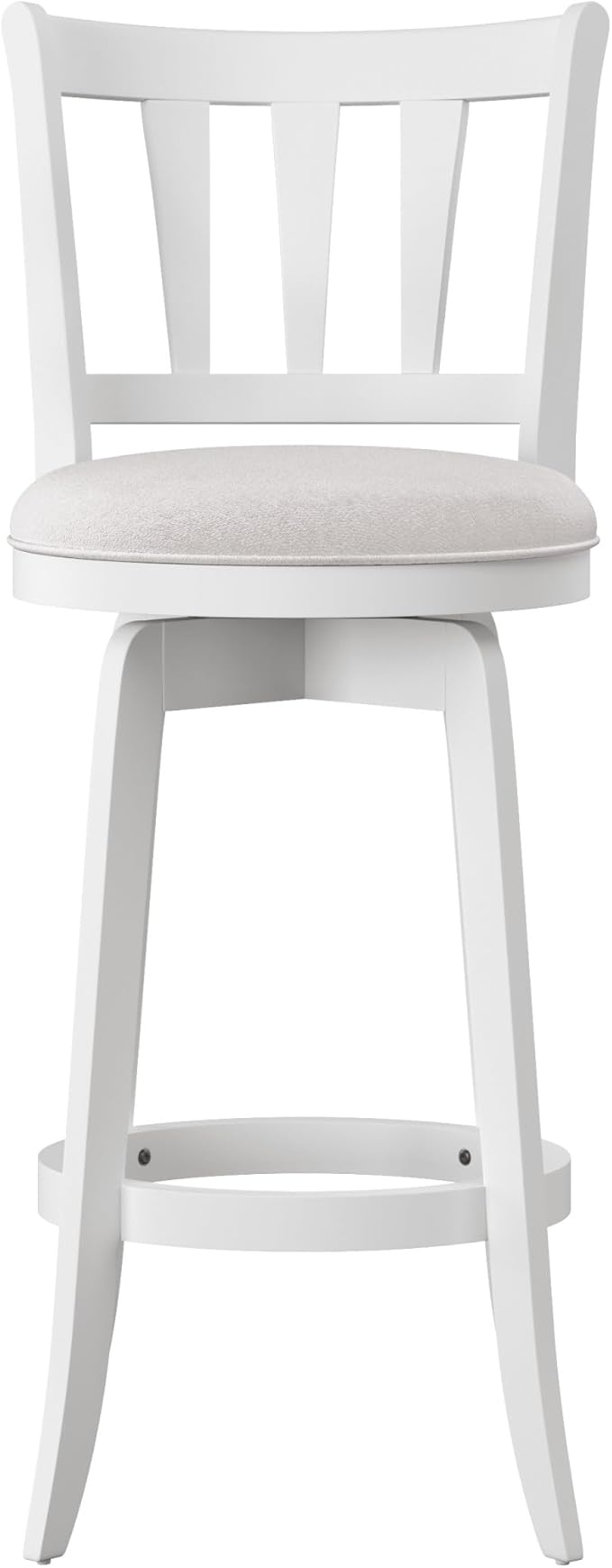HILLSDALE Presque ISLE Wood BAR Height Swivel Stool White