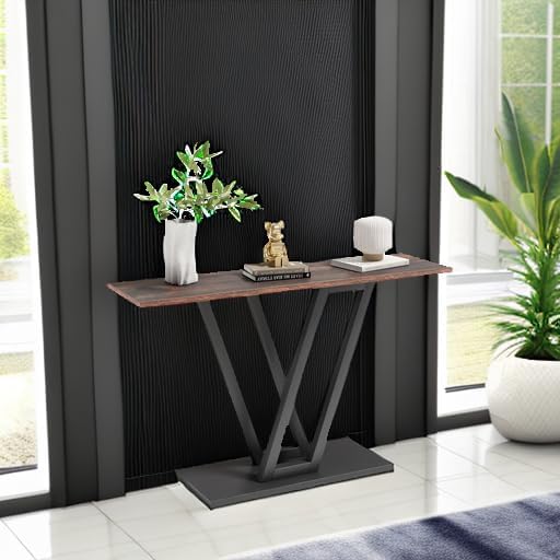 LITTLE TREE Console Table Hallway Table for Entryway 43 Inch Sofa Table Entryway Tables for Living Room, Rustic Brown