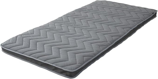 EMOOR Japanese Wool-Blend Padded Futon Mattress GOMA Twin Dark Gray, Gusset Foldable Sotrable Elastic Bands Floor Sleeping Guest Bed Tatami Mat