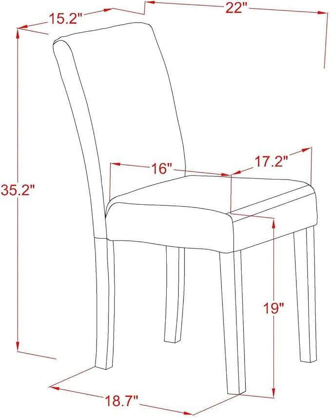 East West Furniture AMAB3-BCH-06 3 Piece Dining Table Set for Small Spaces Contains a Round Kitchen Table with Pedestal and 2 Shitake Linen Fabric Upholstered Chairs, 36x36 Inch, Black & Cherry