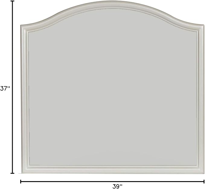Liberty Furniture Industries Stardust Mirror, 39" x 1" x 37", Iridescent White