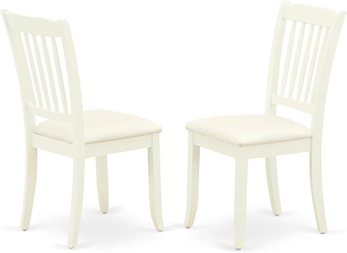 East West Furniture DODA5-LWH-C 5 Piece Modern Dining Table Set Includes a Rectangle Wooden Table with Butterfly Leaf and 4 Linen Fabric Dining Room Chairs, 42x78 Inch, Linen White