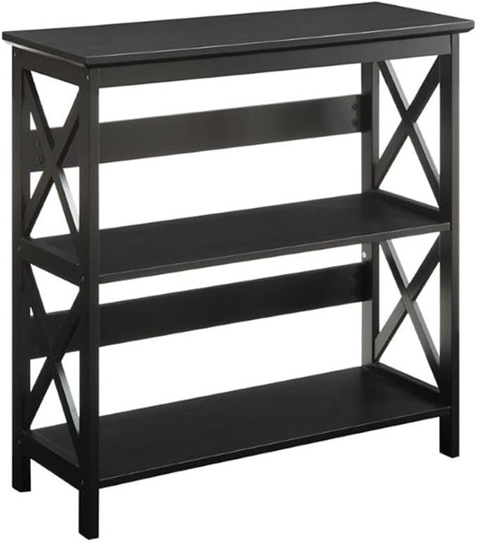 Convenience Concepts Oxford 3 Tier Bookcase, Black
