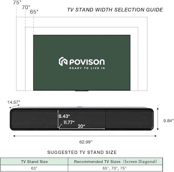 Minimalist Floating TV Stand with LED Lights, Modern Wall-Mounted Media Console with 3 Flip-Down Cabinet Doors for 55 Inch TV, Fully-Assembled, Black Oak, 63"