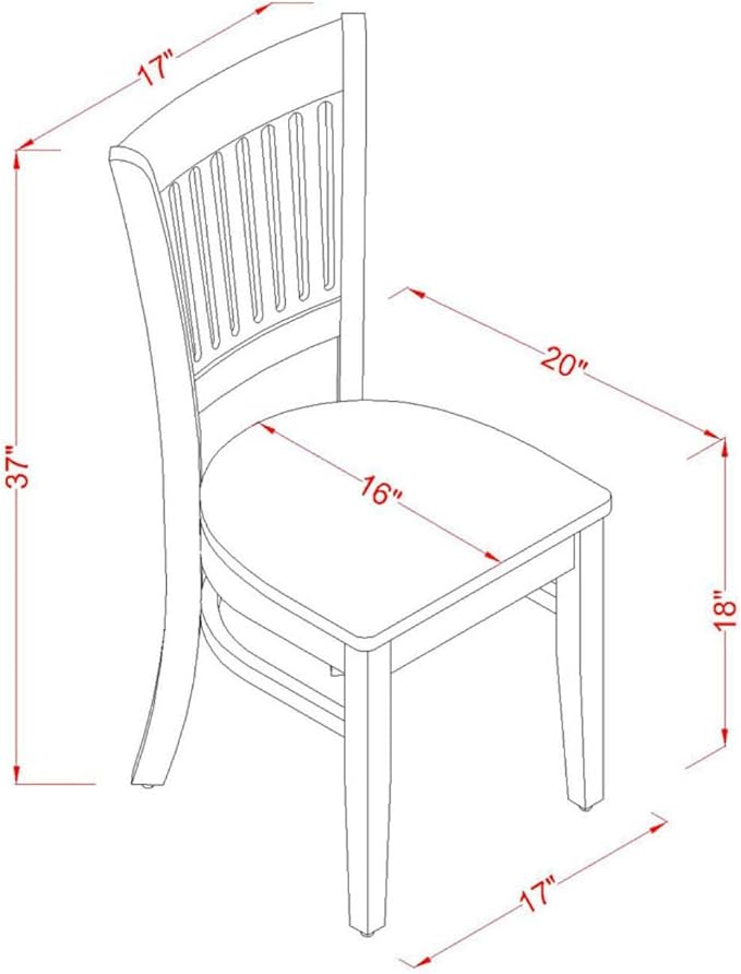 East West Furniture DLVA3-BLK-W 3 Piece Dinette Set for Small Spaces Contains a Round Dining Table with Dropleaf and 2 Dining Chairs, 42x42 Inch, Black