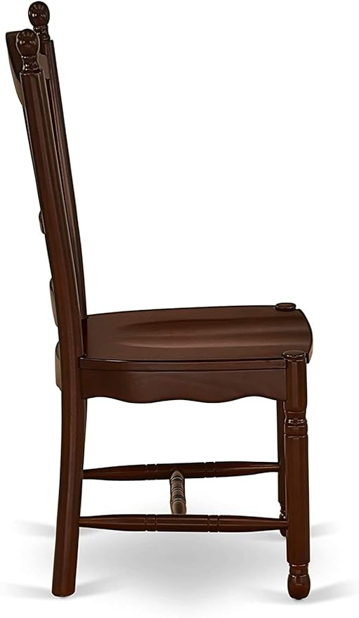 East West Furniture DODO7-MAH-W 7 Piece Modern Dining Table Set Consist of a Rectangle Wooden Table with Butterfly Leaf and 6 Dining Room Chairs, 42x78 Inch, Mahogany
