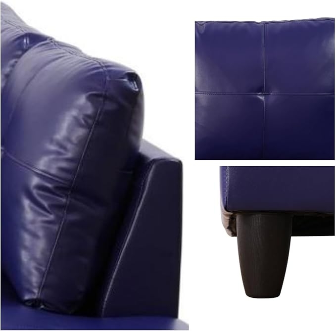 NAYSAYE Sectional Couch with Ottoman Storage, L Shaped Couch Sofa Furniture Sets, Modern Comfy Modular Comfy Sofa for Living Room Bedroom, Office and Apartment, Blue