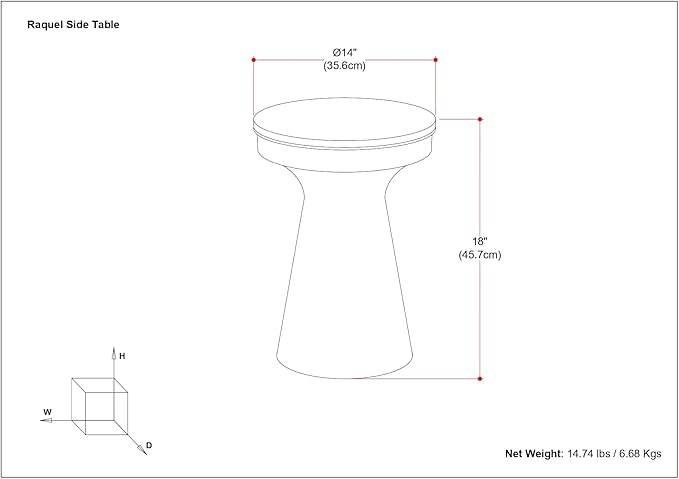 SIMPLIHOME Raquel Modern Contemporary 14 inch Wide Metal Side Table in White / Antique Brass, Fully Assembled for the Living Room and Bedroom