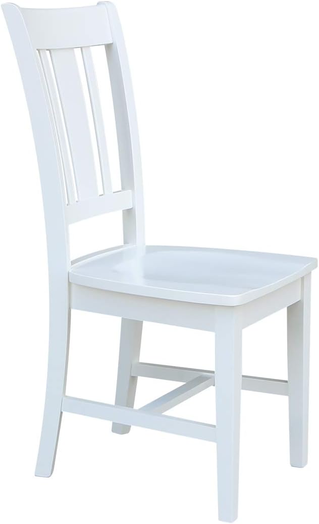 International Concepts Set of Two San Remo Splatback Dining Chairs, White