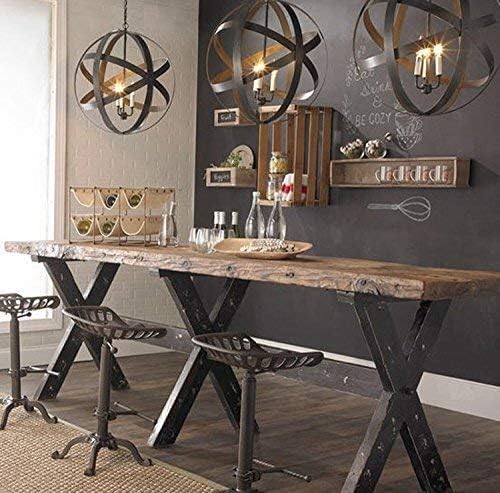 LOKKHAN Tractor Seat Bar Stool-Rustic Industrial Bar Stool-Farmhouse Cast Iron Swivel Stool-Counter Height Adjustable-Extra Tall Pub Height-24-31 inch (Matte Rust)