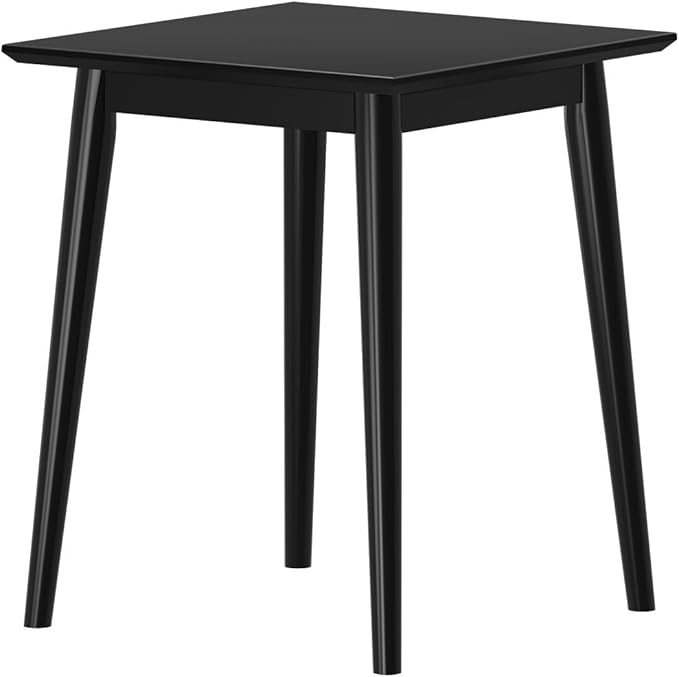 Plank+Beam Mid Century Modern Square Side Table, Couch Side Table, Small End Table for Office Space, Wooden Accent Table, Black