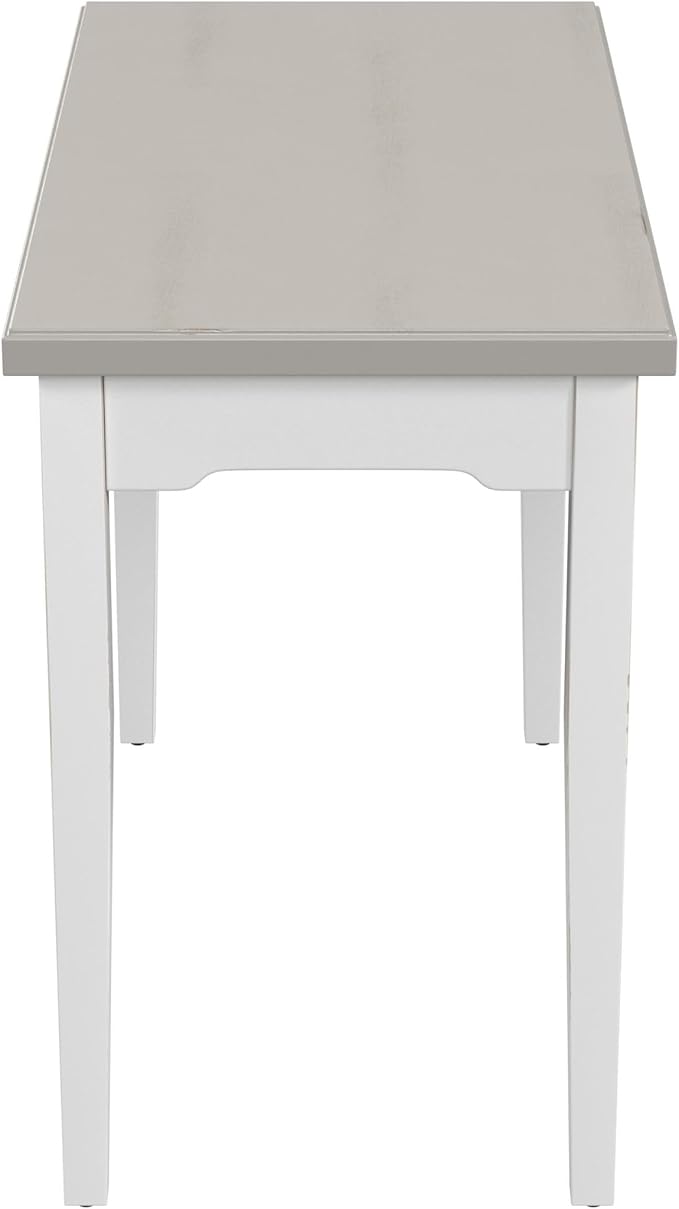 Hillsdale Furniture Clarion, Gray Wood Top/Sea White Base Desk/Table, Distressed