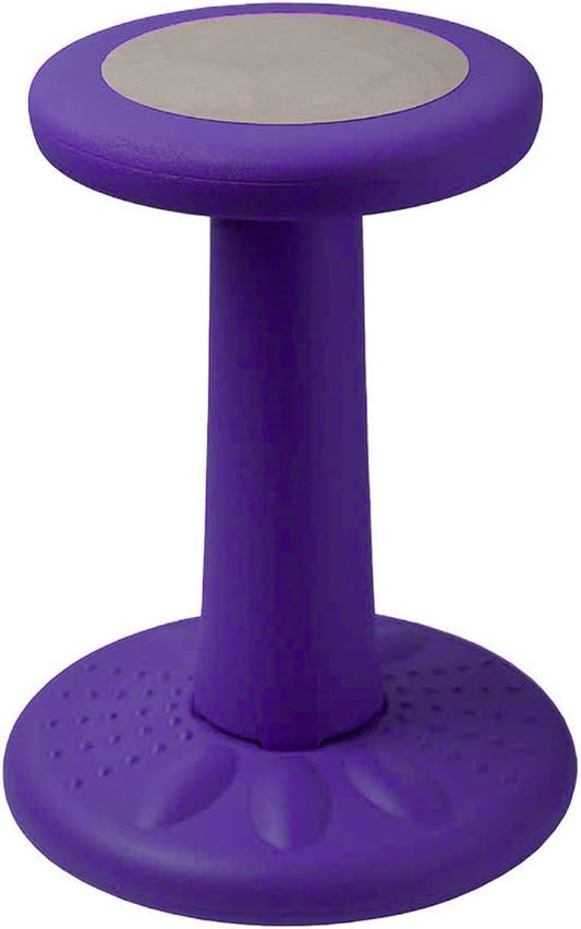 ActiveChairs Kids Wobble Chair, Flexible Elementary Classroom Seating, Improves Focus, Posture and Helps ADHD/ADD, Sensory Desk Chairs, Pre-Teen 17.75" Active Fidget Chairs, Ages 7-12, Purple
