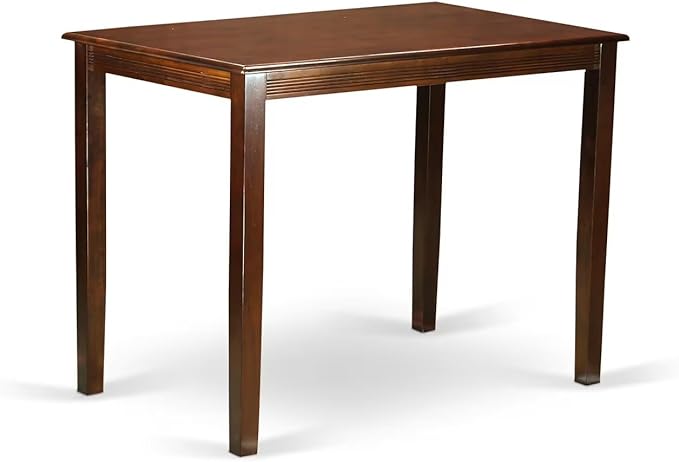 East West Furniture YAVN5-MAH-W 5 Piece Counter Height Dining Set Includes a Rectangle Dinette Table and 4 Kitchen Dining Chairs, 30x48 Inch, Mahogany