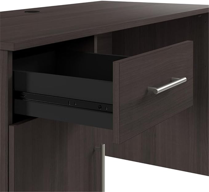 Bush Furniture Somerset 54W Office Desk with Drawer and Storage Cabinet in Storm Gray | Computer Table for Home Office Workspace
