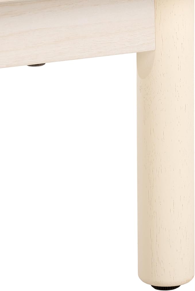 SAFAVIEH Aino TV Stand for up to 60" Flatscreen – Bleached White with Natural Rattan Mesh, 3 Doors with Interior Storage, Sideboard Cabinet, Entertainment Media Console (MED9618C)