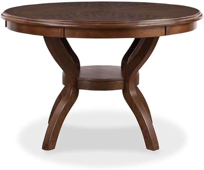New Classic Furniture Cori 5-Piece Round Dining Set with 1 Table and 4 Chairs, Cherry Brown