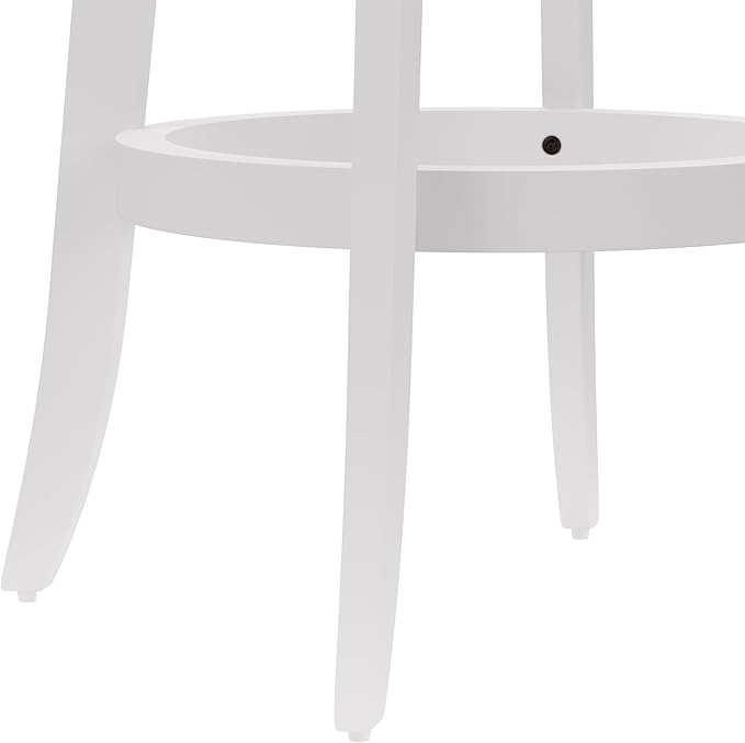 Hillsdale 29.5" Savana Wood Swival Bar Height Stool, White