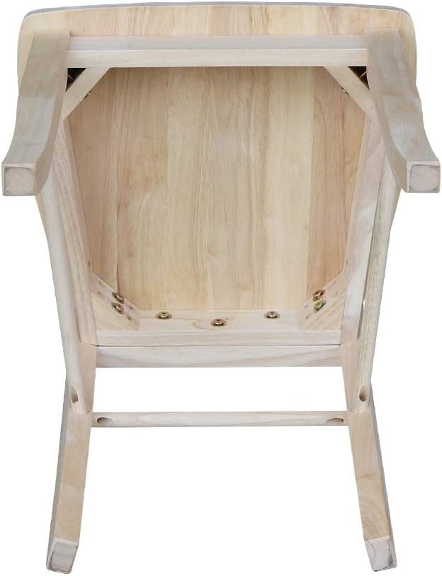 Set of Two Madrid Ladderback Dining Chairs, Unfinished