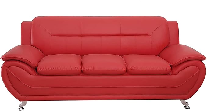 Container Furniture Direct Michael Sofa and Chair Set, Red