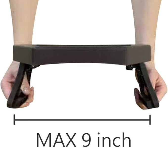 Pekokavo Sofa Armrest Clip Table – No-Slip Couch Tray for Drinks, Snacks, Remote – Adjustable Armchair Table for Living Room, Bedroom, Dorm – Fits Most Armrests (Cherry)