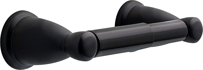 Franklin Brass Kinla 3-Piece Bathroom Set Matte Black 24" Towel Bar Rack, Toilet Paper Holder, Ring KIN3PC-MB
