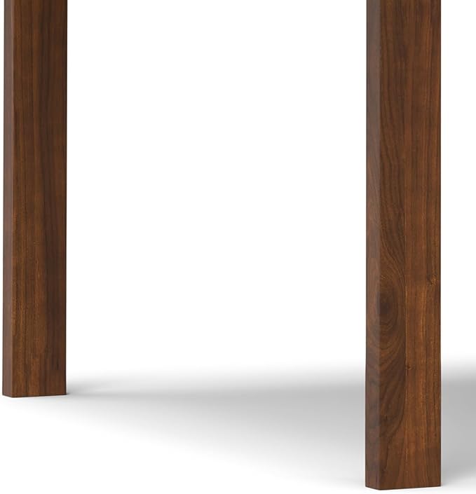 SIMPLIHOME Wilson Square Dining Table, Solid Wood Walnut Veneer, 54-inches Square, Transitional-Style Kitchen Table for up to 8 People