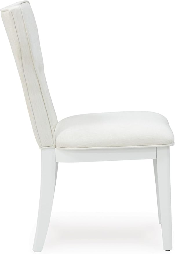 Signature Design by Ashley Chalanna Solid Wood Frame Dining Chair, Set of 2, White