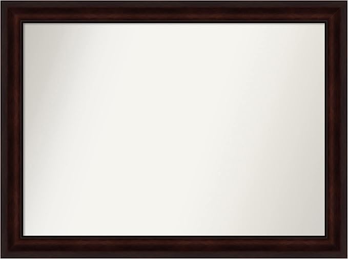 Amanti Art Silver Bathroom Mirror for Over Sink, 31x42 Classic Honey Silver Rectangle Vanity Mirror, X-Large Casual Frame, Hangs Horizonally and Vertically, Bathroom Wall Decor, Non-Beveled Edge