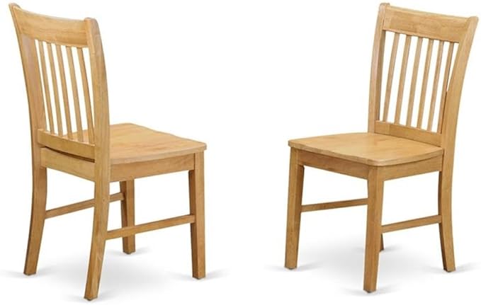 East West Furniture VANO9-OAK-W 9 Piece Kitchen Table Set Includes an Oval Dining Table with Butterfly Leaf and 8 Dining Room Chairs, 40x76 Inch, Oak