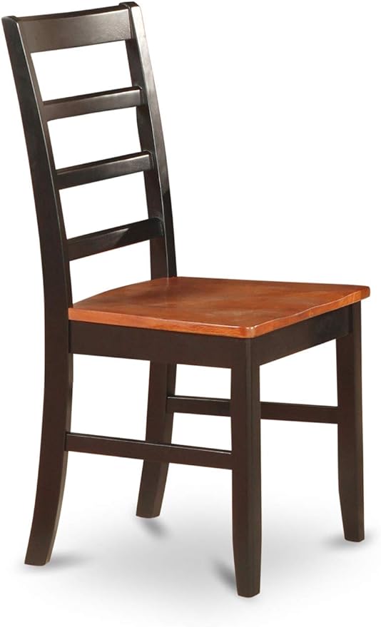 East West Furniture LGPF5-BCH-W 5 Piece Modern Dining Table Set Includes a Rectangle Wooden Table with Butterfly Leaf and 4 Kitchen Dining Chairs, 42x84 Inch, Black & Cherry