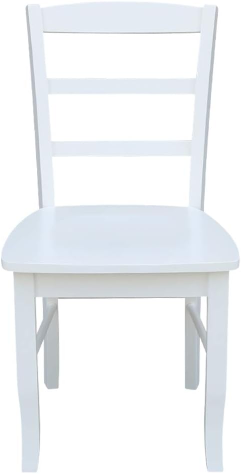 International Concepts Set of Two Madrid Ladderback Dining Chairs, White