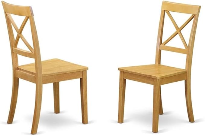 East West Furniture VABO5-OAK-W 5 Piece Kitchen Table & Chairs Set Includes an Oval Dining Table with Butterfly Leaf and 4 Dining Room Chairs, 40x76 Inch, Oak