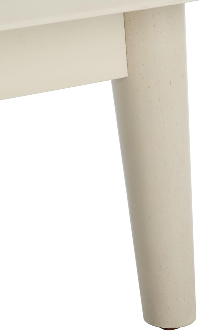 SAFAVIEH Couture Collection Tomas Mid-Century White Washed 3-Drawer Sliding Door Entertainment Media Stand (Fits up to a 65" Flatscreen TV)