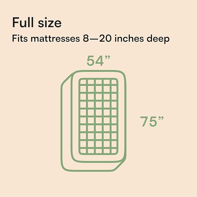 Ultra Soft Full Size Mattress Topper - Viscose Made from Bamboo Pillow Top Mattress Pad for Back Pain Relief - Naturally Cooling for Hot Sleepers, White
