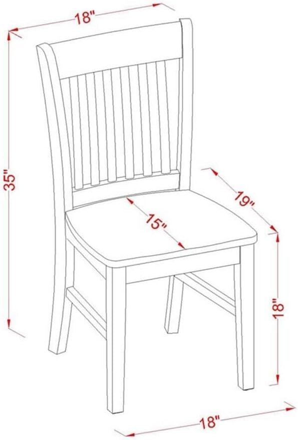 East West Furniture VANO5-OAK-W 5 Piece Dinette Set for 4 Includes an Oval Dining Room Table with Butterfly Leaf and 4 Dining Chairs, 40x76 Inch, Oak