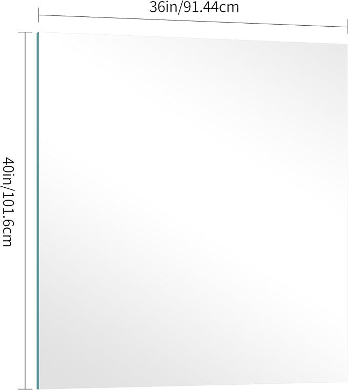 KOCUUY Large Frameless Mirror,36x40 Inch Rectangle Bathroom Vanity Mirror for Over Sink, Upgraded Shatterproof Unframed Design for Bedroom, Living Room, Entryway