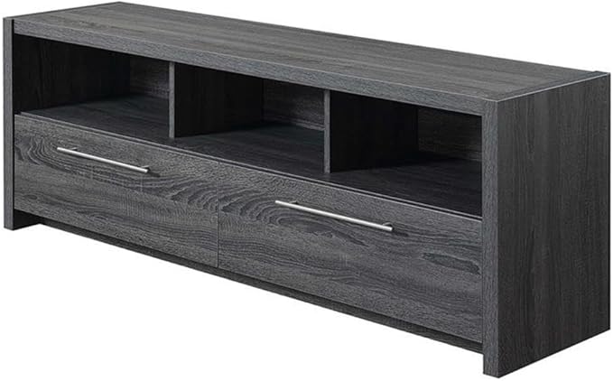 Convenience Concepts Newport Marbella 60 inch TV Stand with Cabinets and Shelves Home_Furniture_and_Decor, unspecified, Weathered Gray