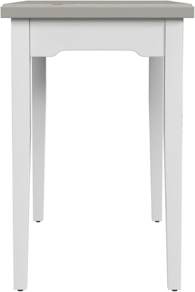 Hillsdale Furniture Clarion, Gray Wood Top/Sea White Base Desk/Table, Distressed