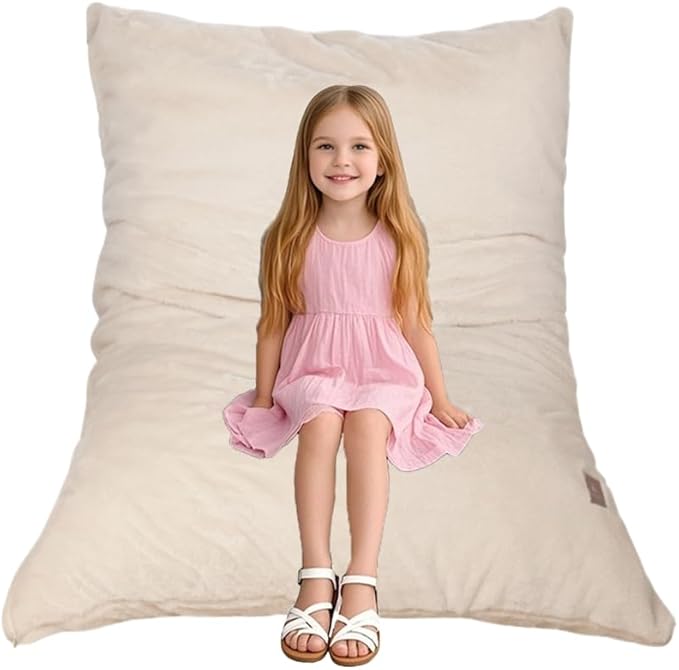 Wonder Space Bean Bag Chair – Soft Foam Filling | Removeable & Washable Cover | Ultra-Soft Plush Fabric - Minimalist Floor Cushion for Kids & Adults, Gaming, Reading and Relaxing, Beige