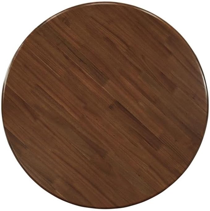 East West Furniture ANDA5-AWA-12 5 Piece Kitchen Table Set Includes a Round Dining Table with Pedestal and 4 Polyester Fabric Upholstered Parson Chairs, 36x36 Inch, Antique Walnut