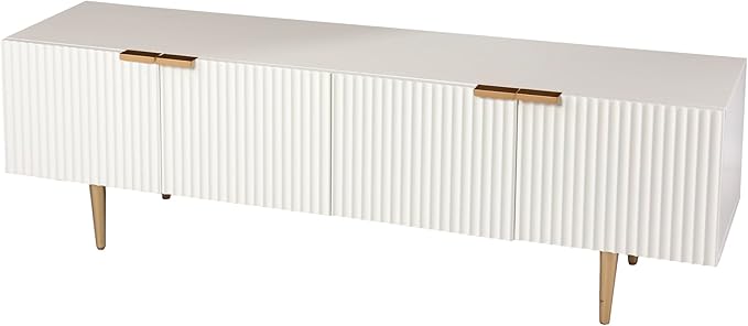 SEI Furniture Pilston Media Console, White